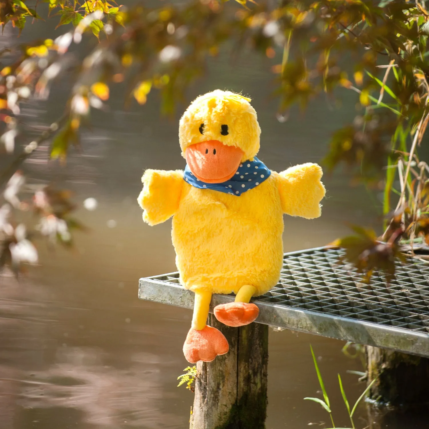 0.8 Litre Eco Hot Water Bottle with Velvety Soft Plush Duck Cover (rubberless)