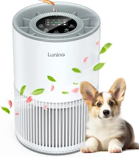 Air Purifiers for Home Large Room up to 1200ft, LUNINO H13 True HEPA Air Purifier for Bedroom with Fragrance Function, Air Quality Sensor, Sleep Mode, Air Cleaner for Pet Dander, Odor, Dust, Smoke