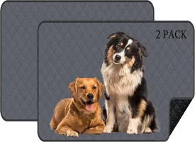 Ambreview 2 Pack Washable Pee Pads for Dog, 30''x 34'' Reusable Puppy Pads, Super Absorbent Dog Pee Pads Waterproof Whelping Pads, Non-Slip Pet Potty Pads for Floor, Playpen, Crate