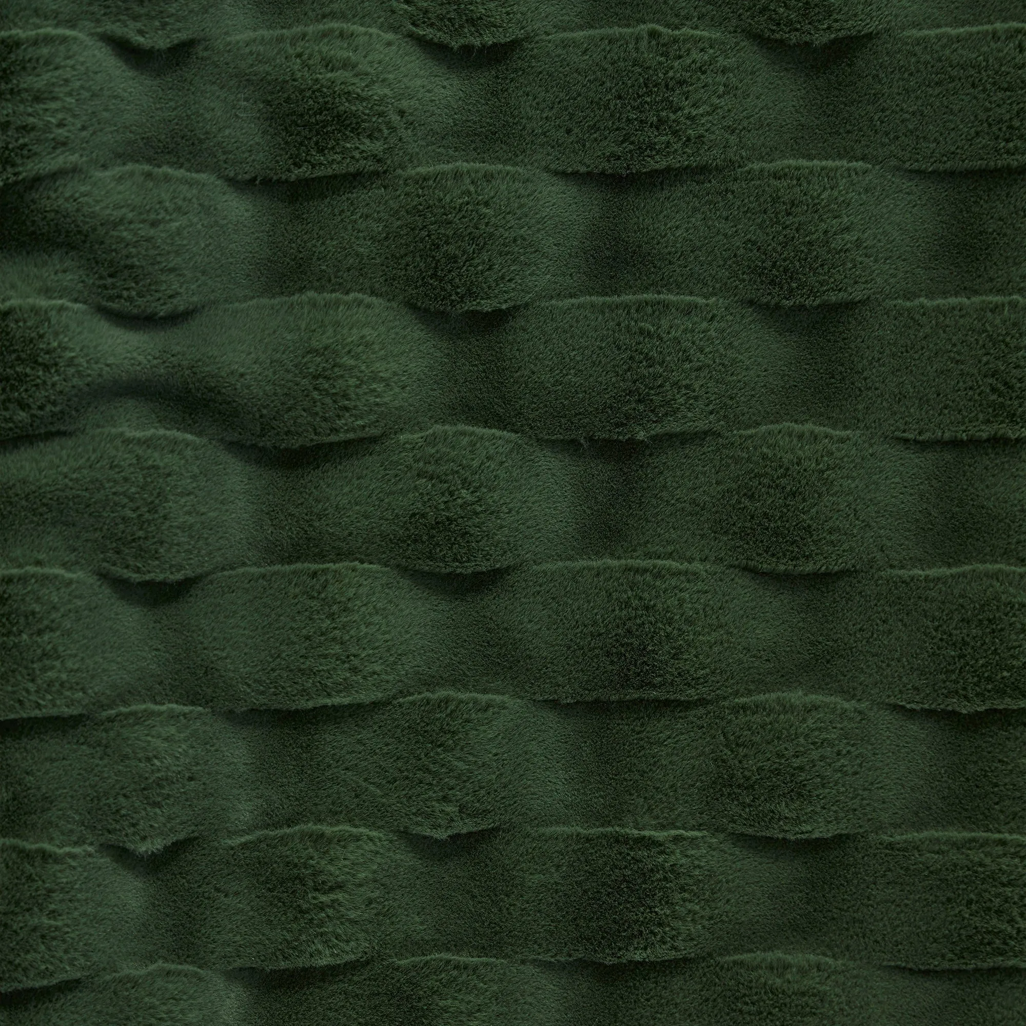 Basketweave Faux Fur Heated Throw Olive