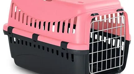 Bergamo Gipsy Small Metal Door Pet Carrier Coral Dog 46x31x32cm