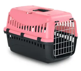 Bergamo Gipsy Small Metal Door Pet Carrier Coral Dog 46x31x32cm