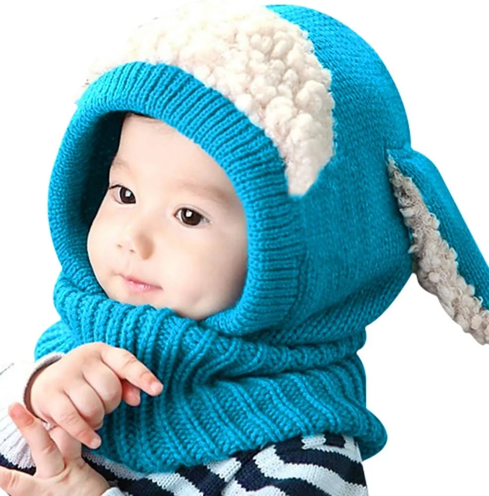 Bienvenu Baby Girls Boys Winter Hat Scarf Earflap Hoodie Scarves Skull Caps