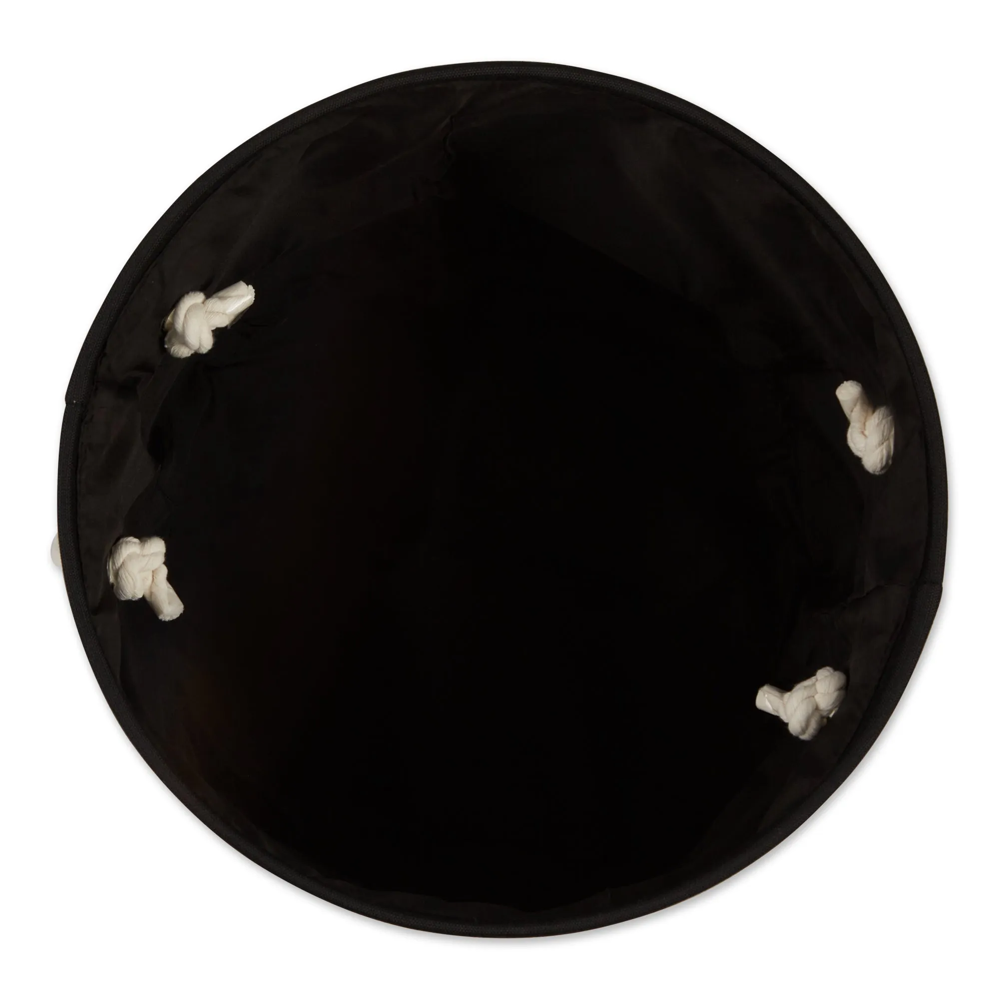 Bone Dry Collapsible Pet Storage Bin, Paw Print, Black, Small Round - 12x9"