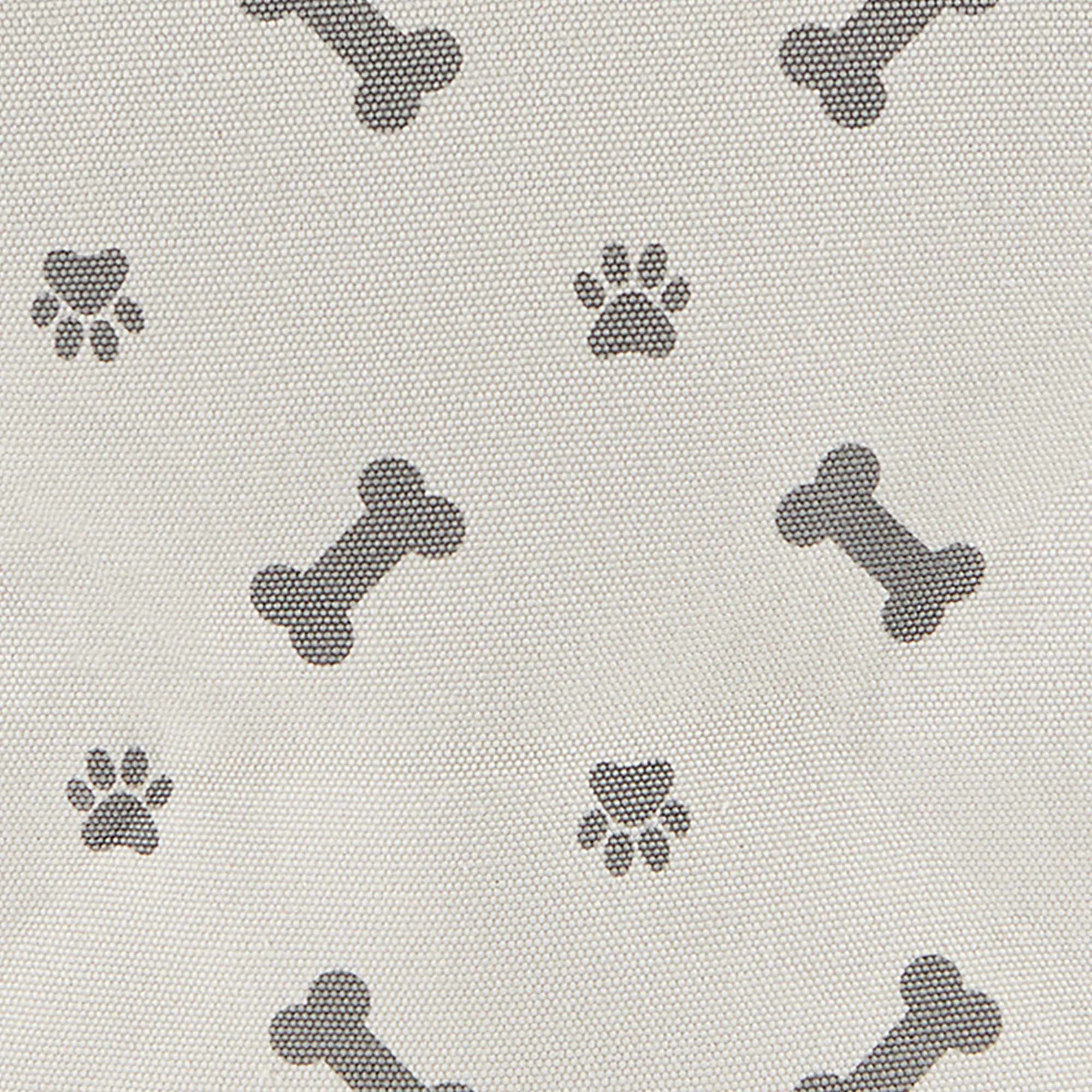Bone Dry Collapsible Pet Storage Bin, Paw/Bone Print, Gray, Medium - 16x10x12"