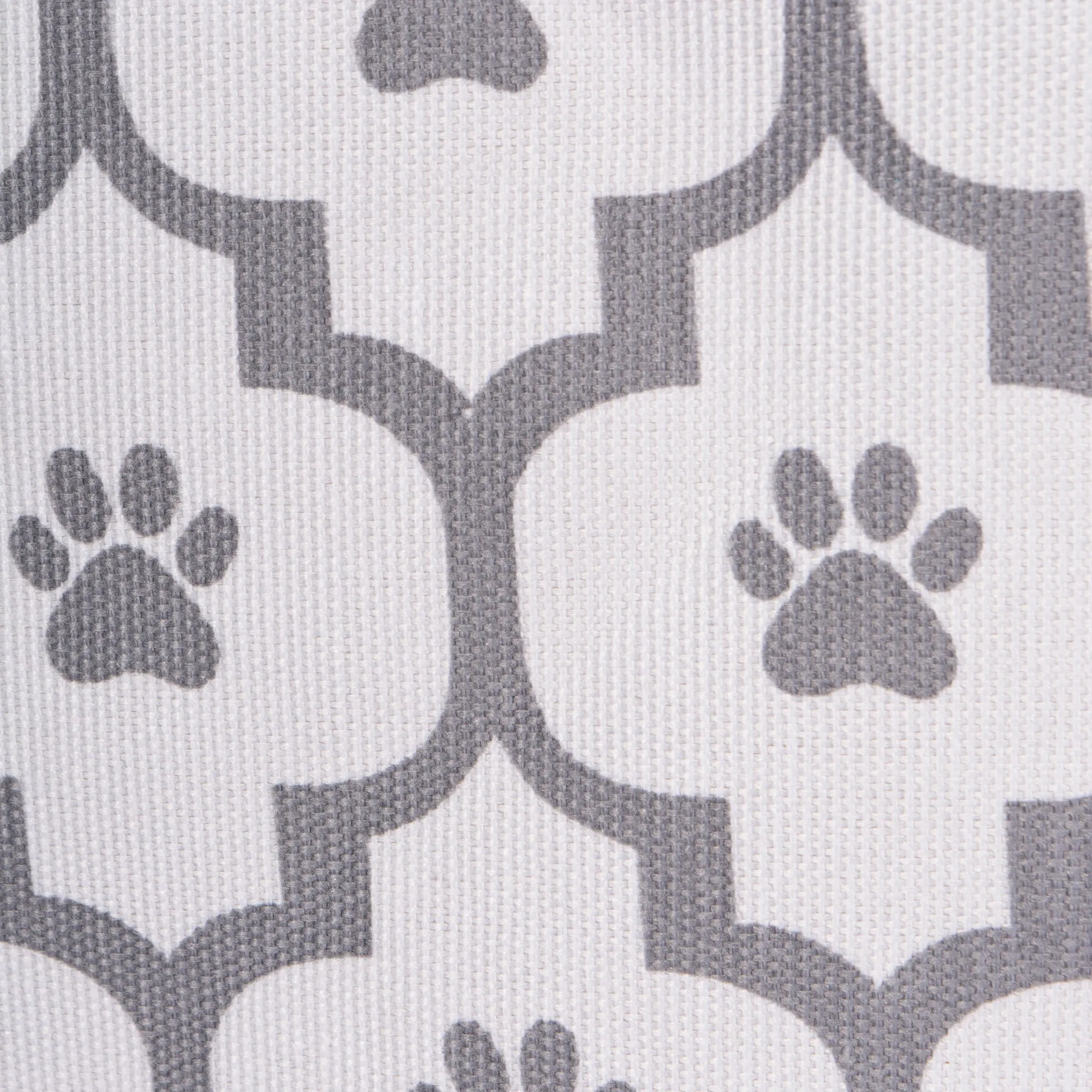 Bone Dry Pet Storage Bin, Lattice Paw Print, White/Gray, Small  - 14Lx8x9"