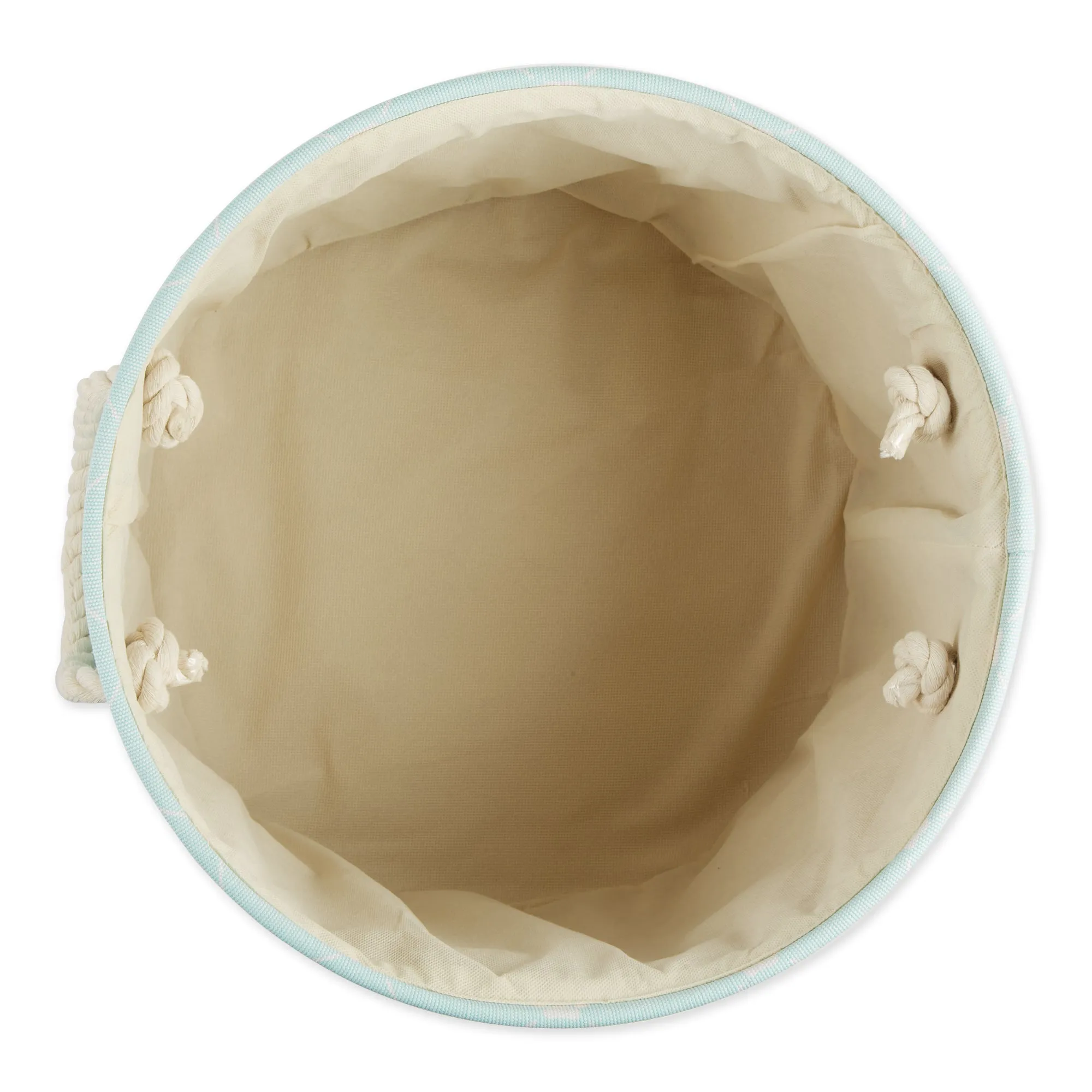 Collapsible Pet Storage Collapsible Bin, Trellis Paw Print, Aqua, Medium Round - 15x12"