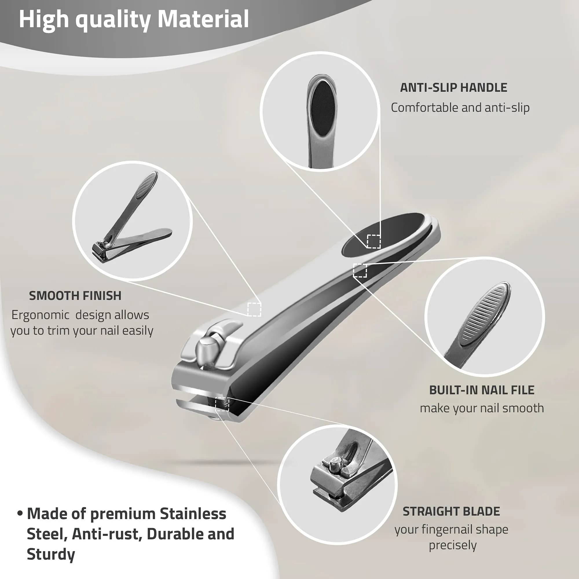 [Colossal Pedicure Rasp Foot File   Toenail Clipper] KN FLAX Premium Foot care Pedicure Surgical grade Stainless steel file with Thick Nails, Large Fingernail Toe Nail Clippers