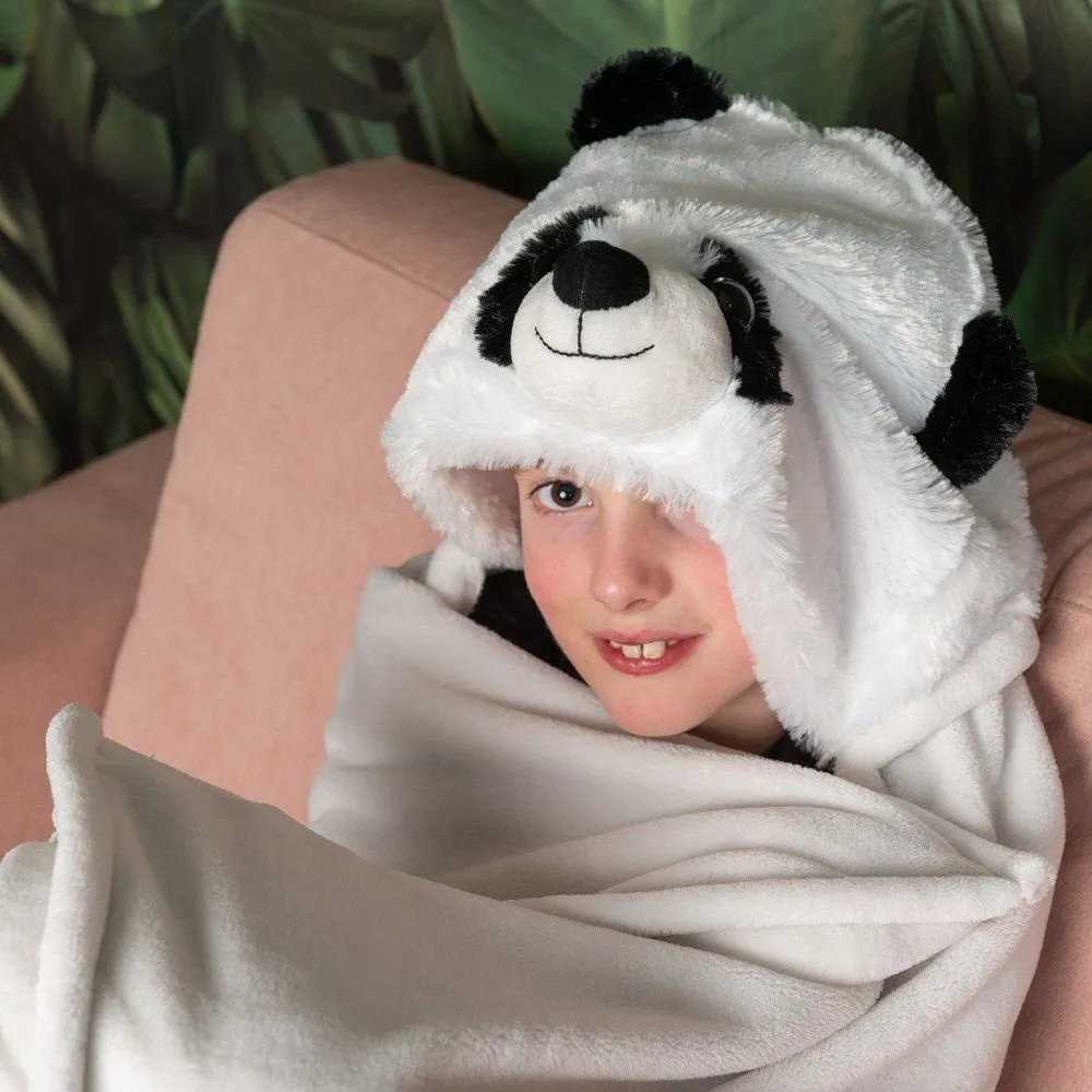 Cozy Noxxiez 130cm Panda Hooded Animal Blanket