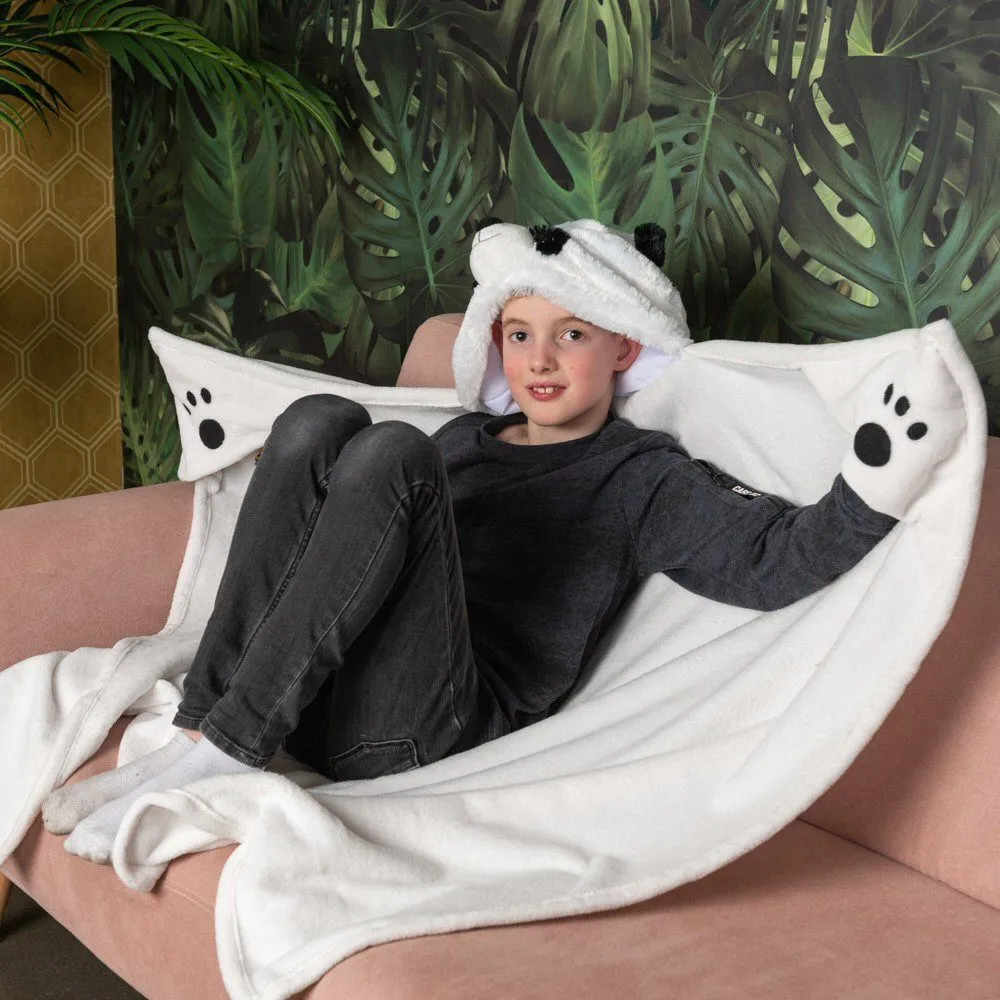 Cozy Noxxiez 130cm Panda Hooded Animal Blanket
