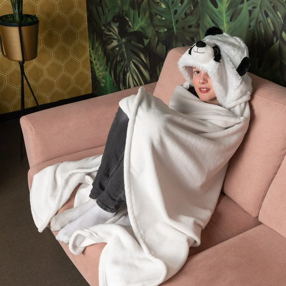 Cozy Noxxiez 130cm Panda Hooded Animal Blanket