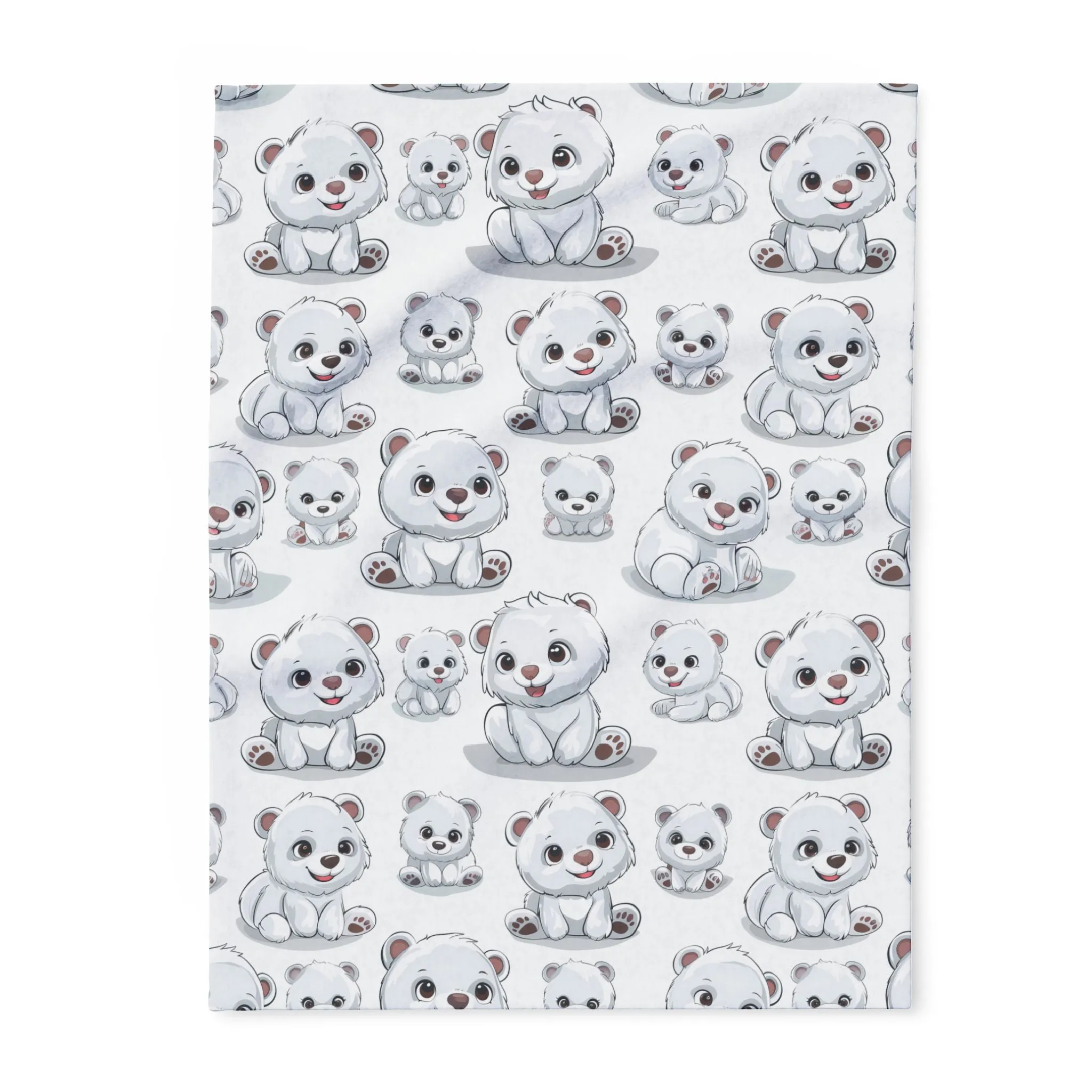 Cute Polar Bear Cubs Fleece Throw Blanket for Toddlers, Kids & Pets – Soft, Cozy, and Durable 30x40” Blanket