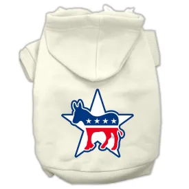 Democrat Screen Print Pet Hoodies Cream Size Sm (10)