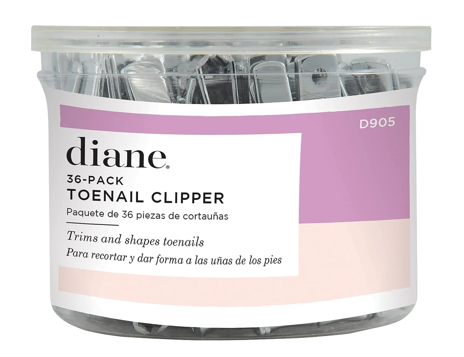 Diane Stainless Steel Toe Nail Clippers # D905  - 36 Count