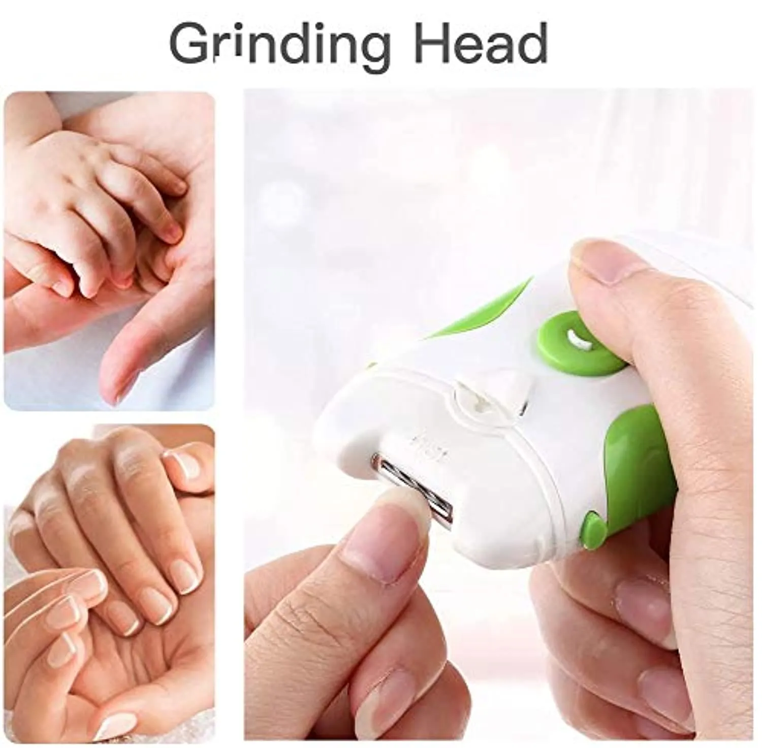 Dysel Electric Nail Cutter and Filer, Electric Nail Clippers for Elderly Thick Nail Toenails, Adults Electronic Manicure Pedicure Tool Effective Effortless Portable 2 in 1 for Home Salon2pcs