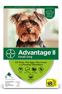 Elanco Advantage II Small Dog 6-Month Dose Spot-on Flea and Tick Treatment - 3-10 Lbs - Green