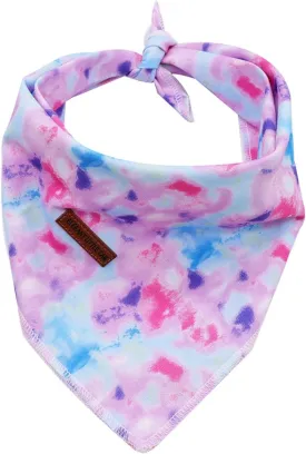 Elegant Little Tail Dog Bandanas - Comfortable Adjustable Square Kerchiefs for Boys & Girls, Small to Large Dogs