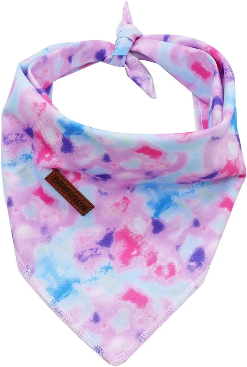 Elegant Little Tail Dog Bandanas - Comfortable Adjustable Square Kerchiefs for Boys & Girls, Small to Large Dogs