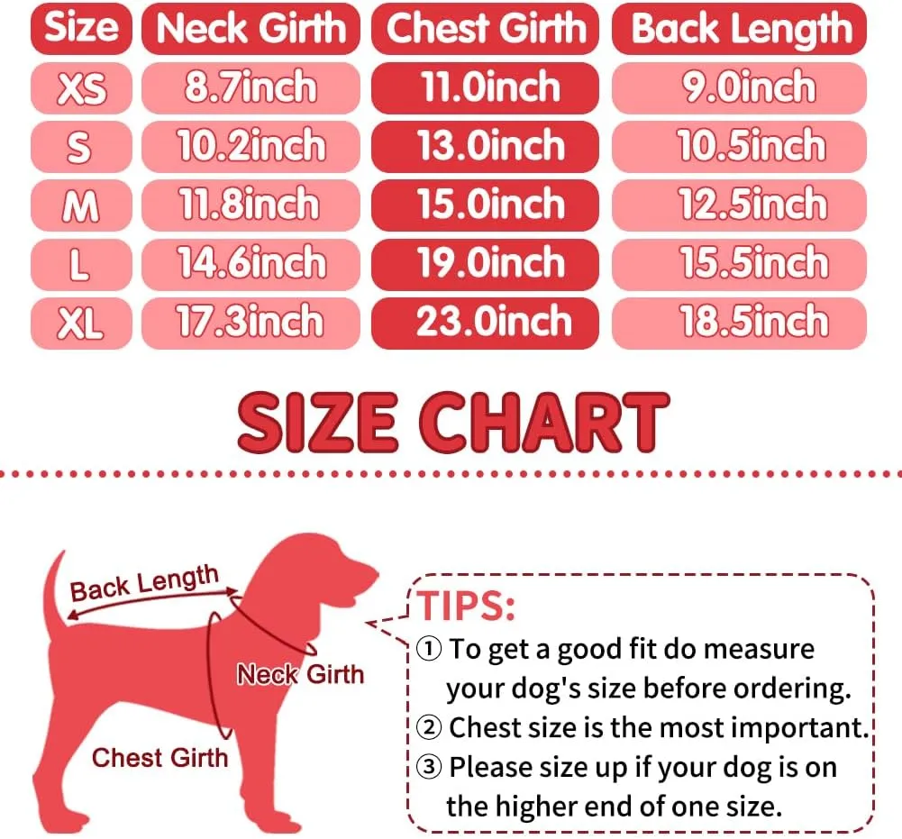 EMUST Sweater for Medium Large Dogs Boy Girl, Cute Pet Sweater with Turtleneck & Sleeve, Cold Weather Warm Elastic Pullover Knitwear Dog Sweaters, Thick Dog Winter Clothes, Indoor & Outdoor, Red L