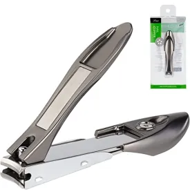 Eneteck Nail Clippers with Catcher, Fingernail Clippers for Women Men, Anti Splash Toe Nail Clippers with Catcher Fingernail Cutter Nail Trimmer