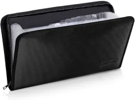 ENGPOW Expanding File Folder (11.4"x6.7") A5 Size Document Organizer Fireproof Money Bag 13 Pockets Zipper Closure Portable Filing Wallet Holder Storage for Check,Bill,Receipts,Tickets