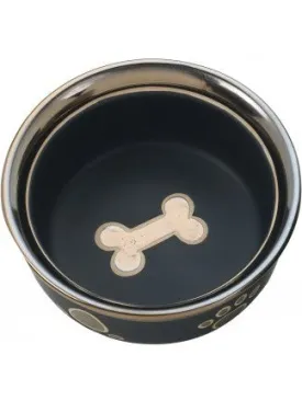 Ethical Products RITZ COPPER RIM, 5″ DOG DISH, BLACK