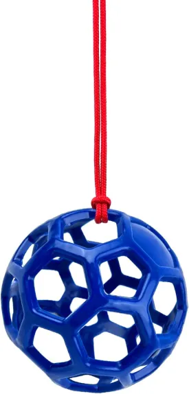 Farm Stall Hanging Feeder Toy Ball for Horses, Goats, Sheep  Durable TPR Feeding Ball, Hay Feeder for Animal Enrichment, Stretch-Resistant Design (Blue)