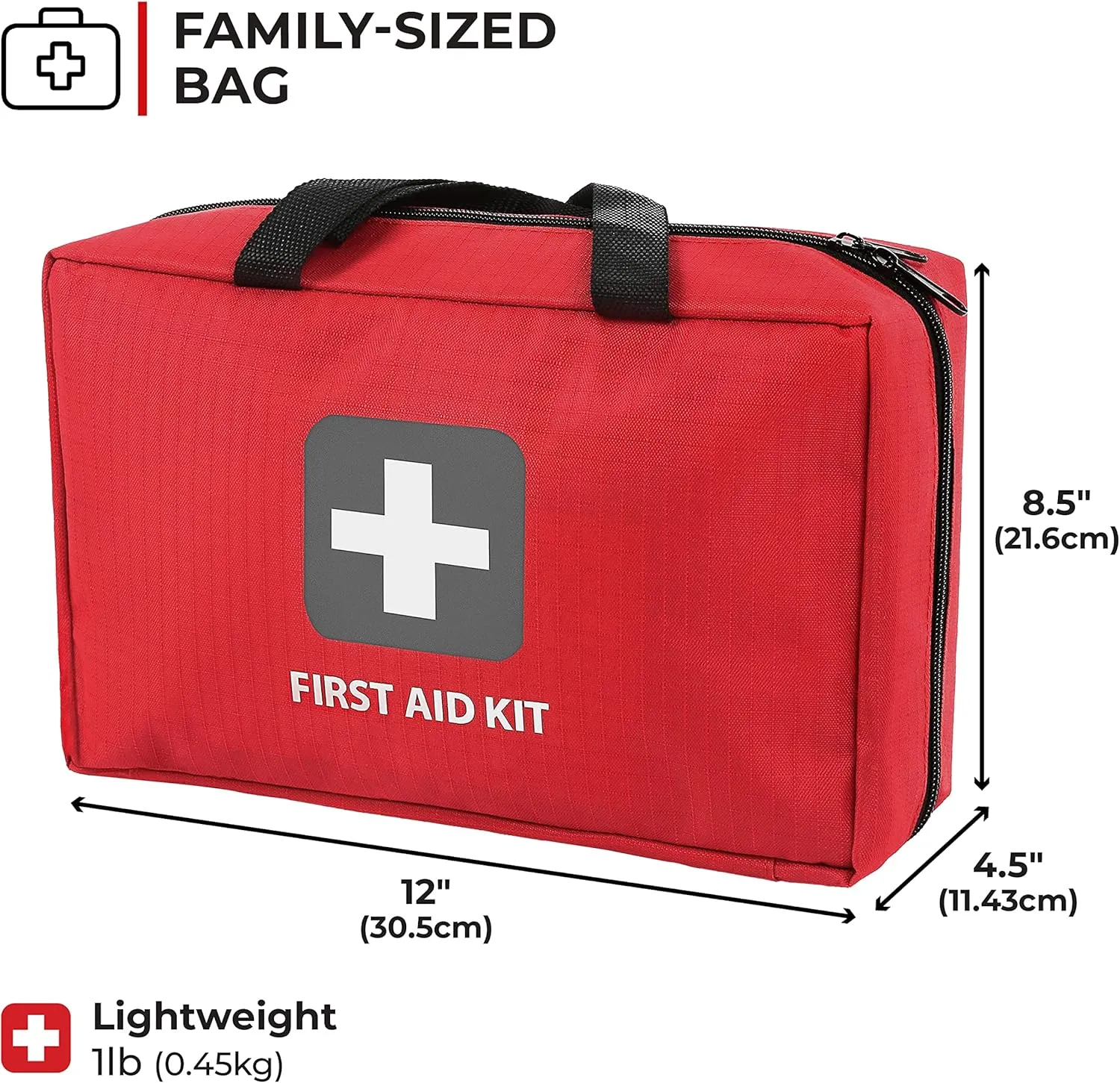 First Aid Kit  291 Pieces of First Aid Supplies | Hospital Grade Medical Supplies for Emergency and Survival Situations | Ideal for Home, Car, Trucks, Camping, Hiking, Travel, Sports, Pets, Hunting