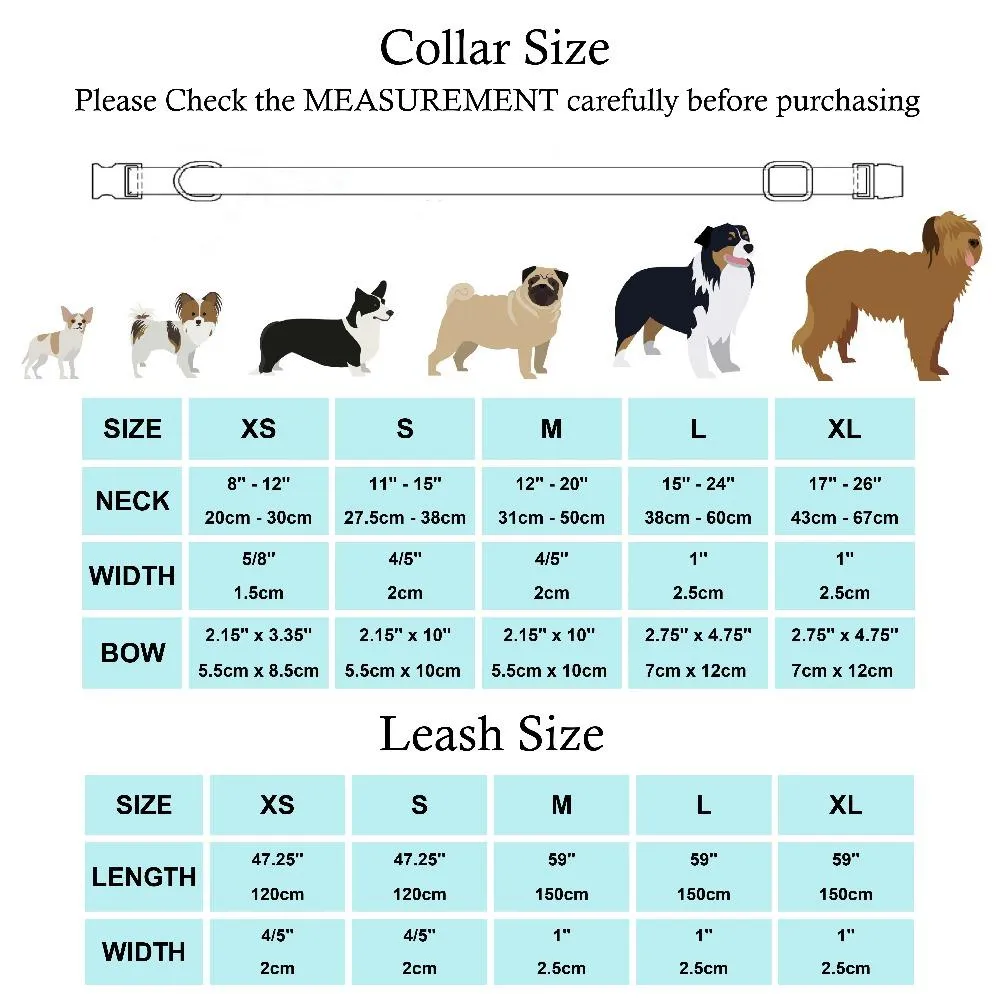 Fox Print Dog Collar and Leash Set - The Foxy Collar and Leash Set