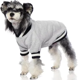 FUAMEY Dog Pullover SweatshirtDog Winter Sweaters Warm Dog Clothes Dog Vest Thick Puppy Pullover Soft Pet Fleece Sweater Cute Doggie Boy Girl Outfit for Small Medium Dogs Grey M