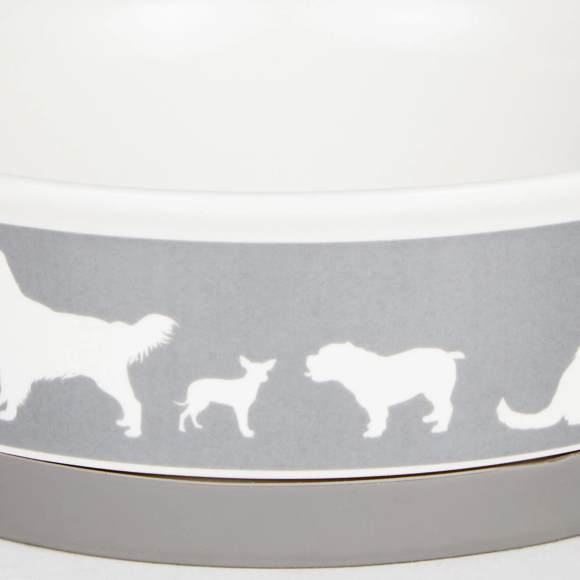 Gray Dog Show Pet Bowl Set of 2, Small - 3/4 C Capacity