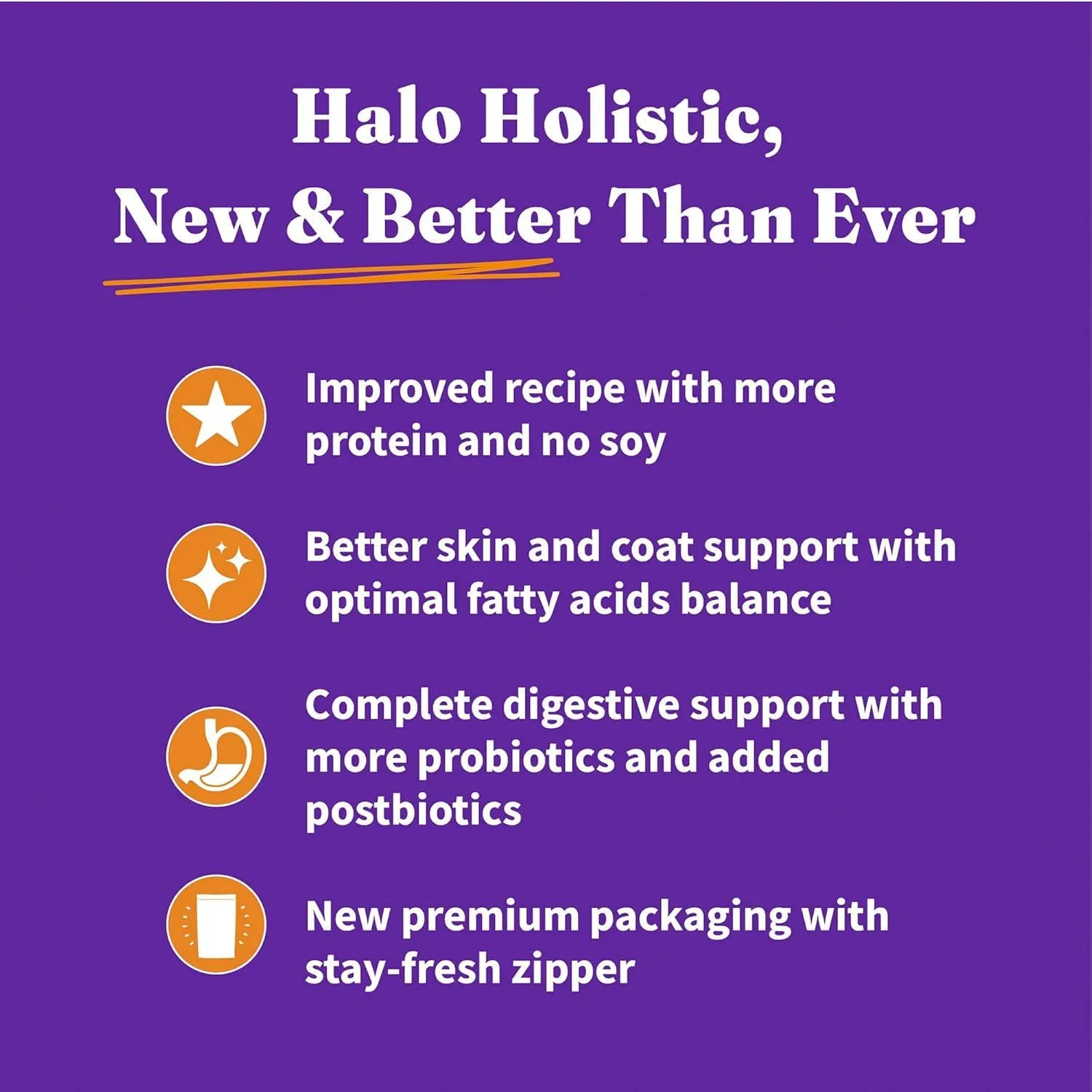 Halo Holistic Dog Food Cage Free Chicken & Brown Rice Formula, Healthy Grains Dry Dog Food, Complete Digestive Health, Kibble for Adult Dogs, 21 lb Bag