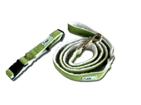 Hemp Dog Collar and Leash Set (Green)