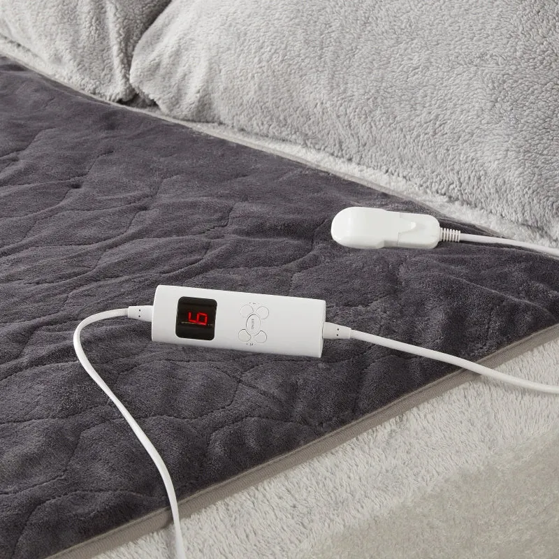 Huggleland Supersoft Electric Heated Fleece Throw - Dark Grey 152cm