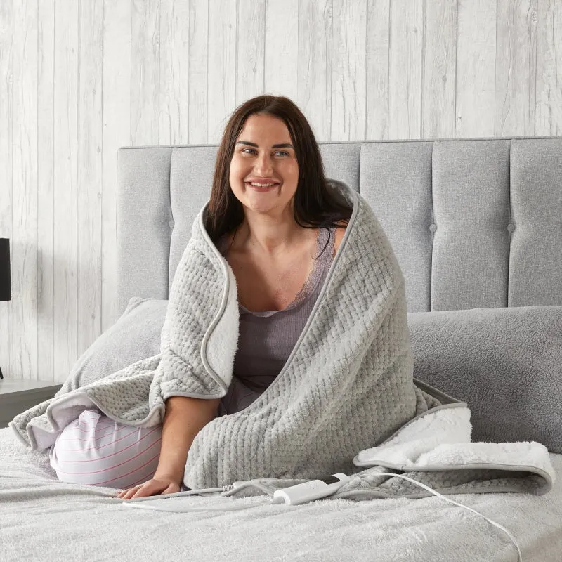 Huggleland Supersoft Waffle Electric Heated Throw - 160cm