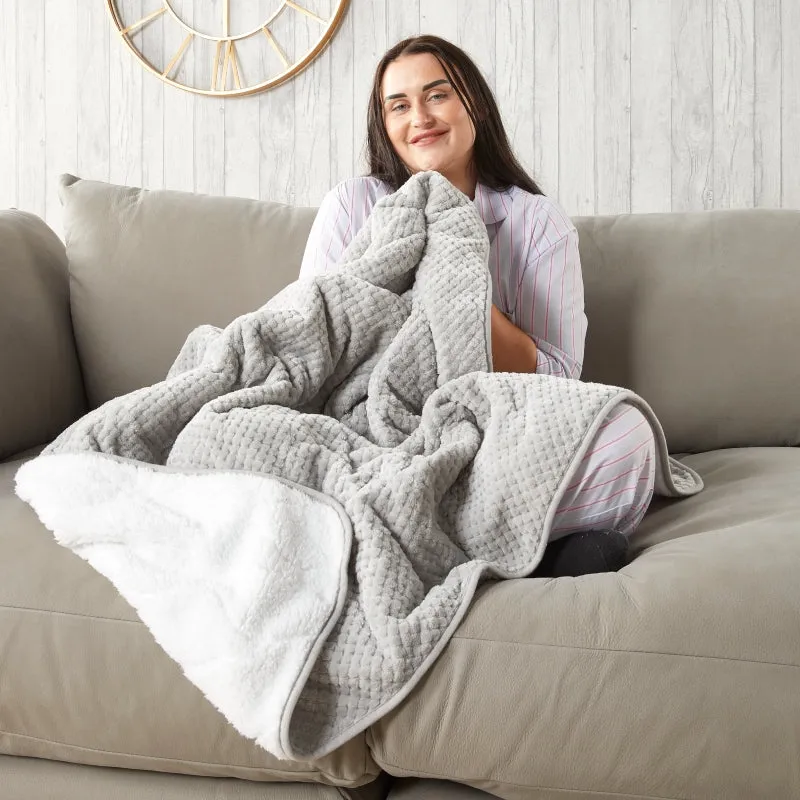 Huggleland Supersoft Waffle Electric Heated Throw - 160cm