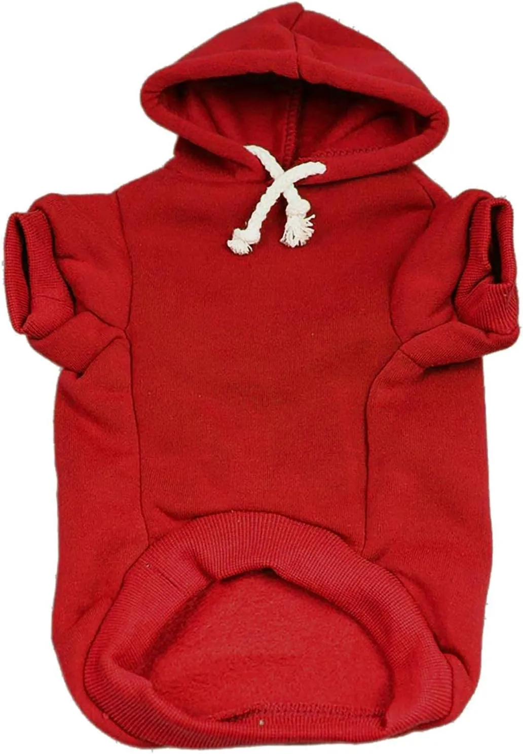 It's My Gotcha Day Dog Hoodie Fleece Lined Pullover Sweatshirt with Leash Hole(Red, 5X-Large 12)