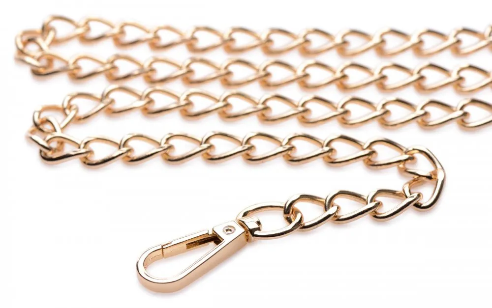 Leashed Lover Chain (Black and Gold)