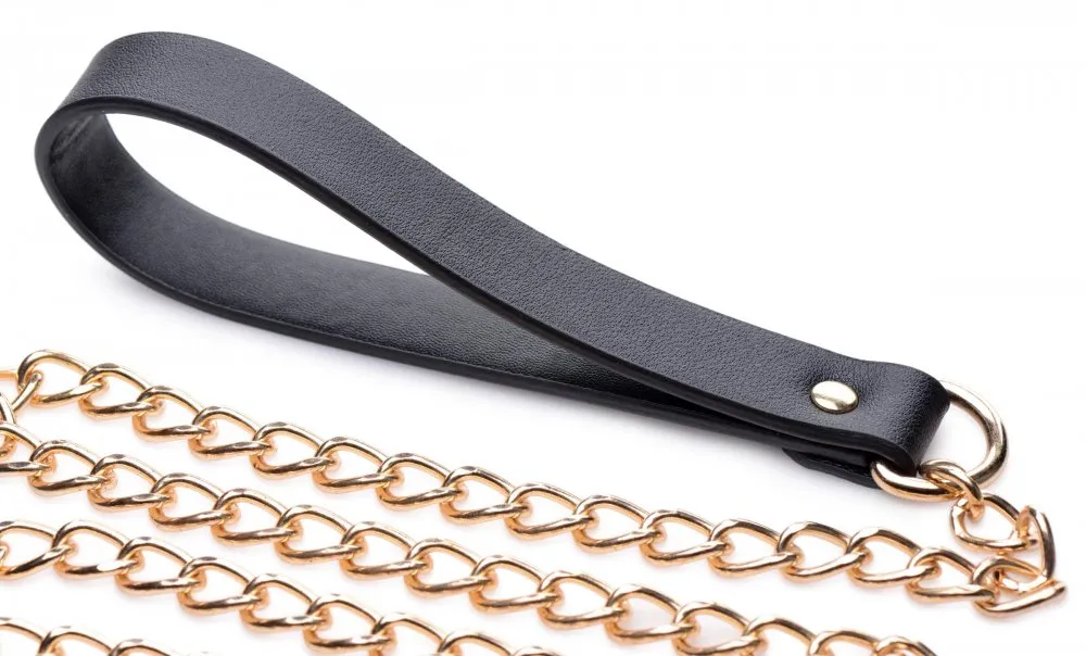 Leashed Lover Chain (Black and Gold)