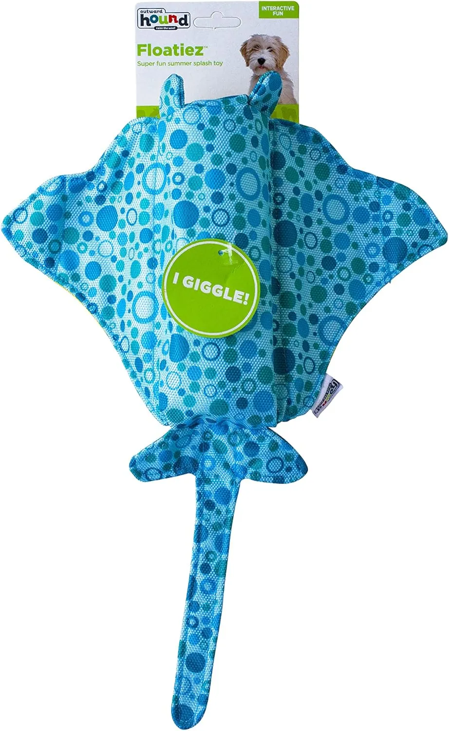 Outward Hound Floatiez Stingray Floating Interactive Dog Toy, Large