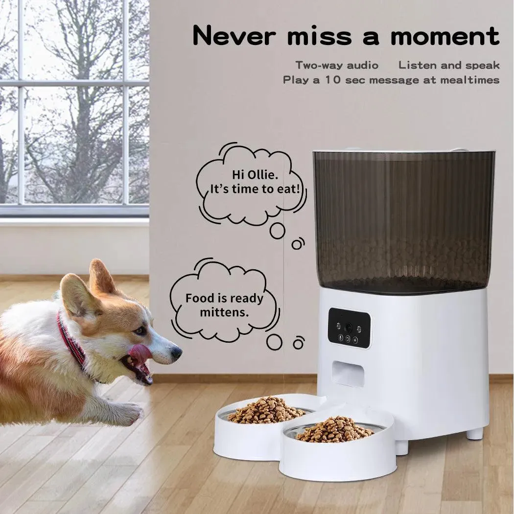 PaWz 5L Auto Pet Feeder Camera Smart Wi-Fi App Food Dispenser