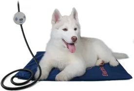 Pet Heating Pad with Auto Shut Off Electric Pet Heated Bed Mat for Cats and Dogs, Temperature Adjustable (25-55) Soft Warming Mat with Anti Chew Cord