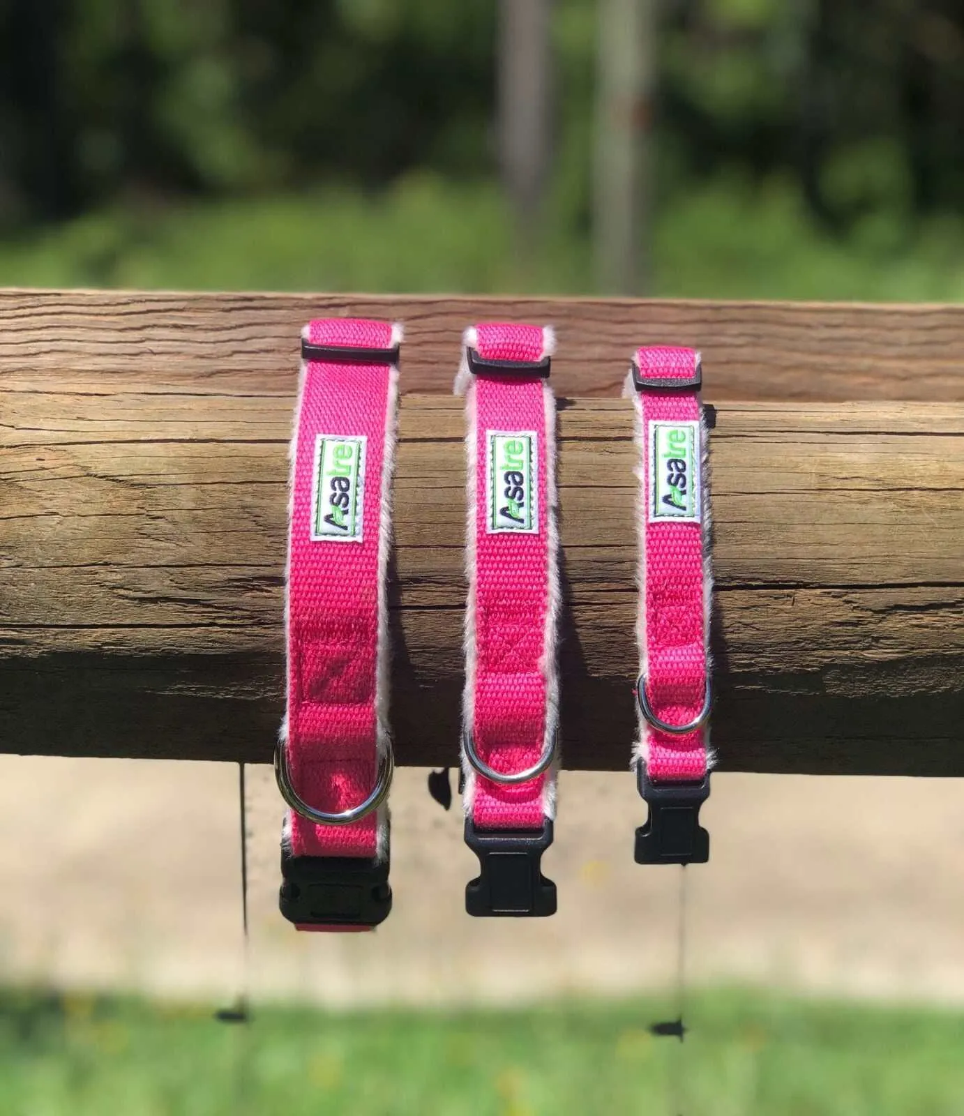 Pink Dog Collar and Leash Set - Hemp, Durable, Adjustable