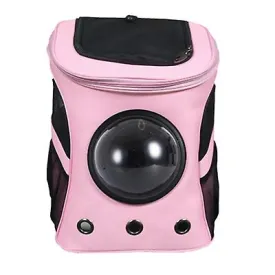 pink outdoor portable large pet space backpack,double shoulder pet breathable bag AZ1640