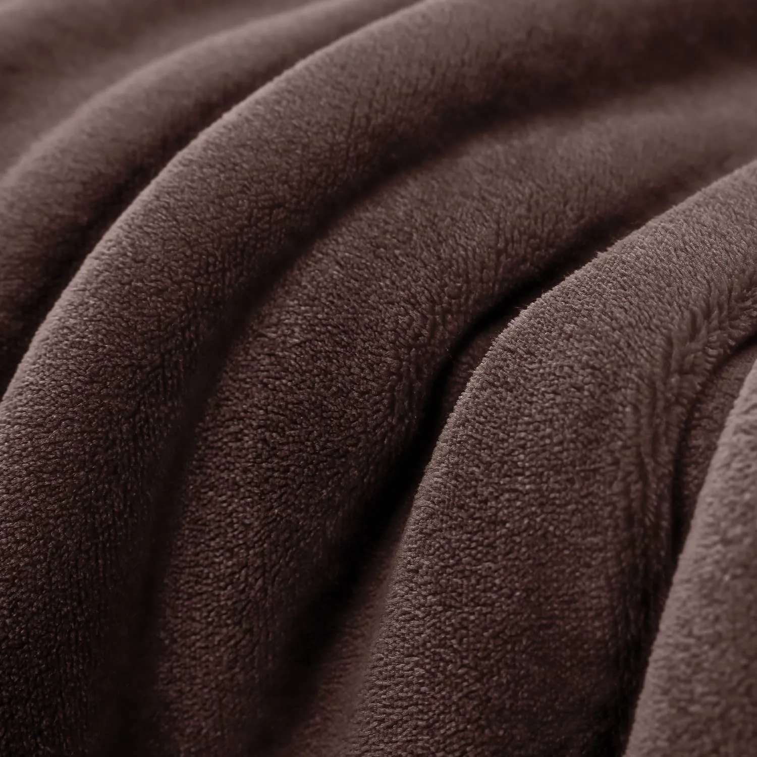 Plush Sherpa Fleece Throw Blanket Brown