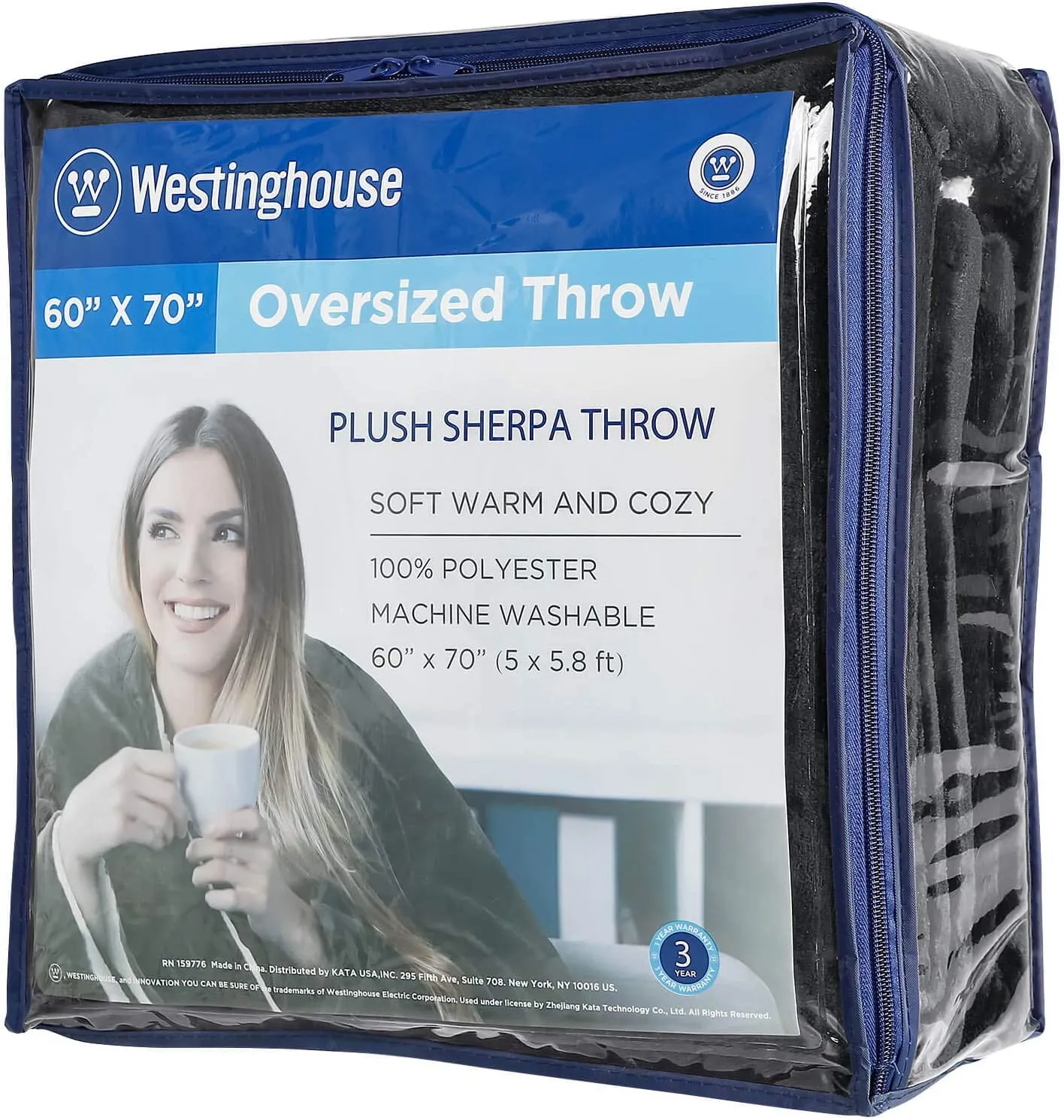 Plush Sherpa Fleece Throw Blanket Grey
