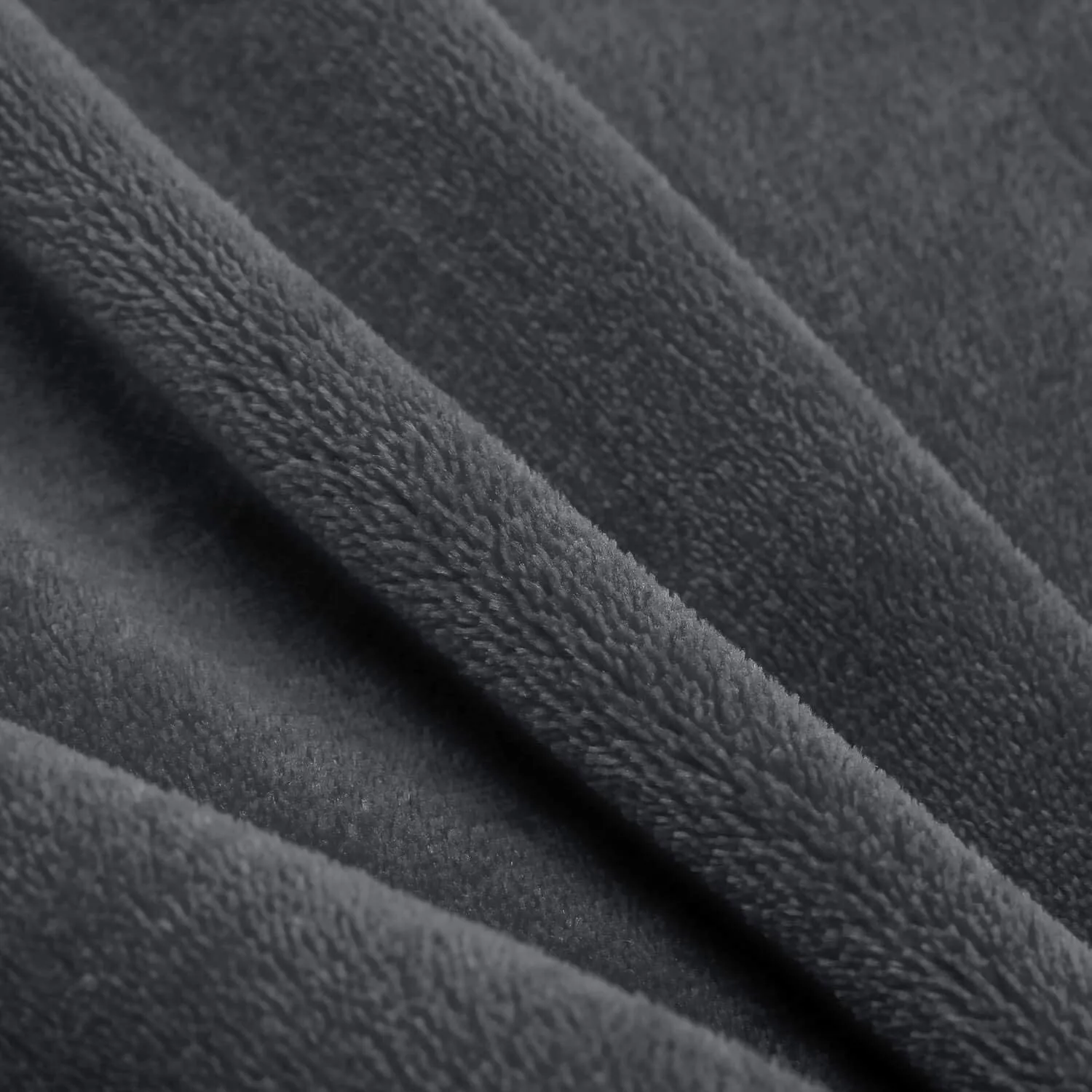 Plush Sherpa Fleece Throw Blanket Grey