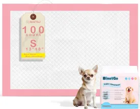Puppy Pads Disposable Puppy Training Pads 13" x 18" -100 Count Puppy Pads | Premium Puppy Potty Training PadsUnderpads Ultra Absorbent Incontinence Pet Training Pads (S (13" X 18" - 100 Pcs ))