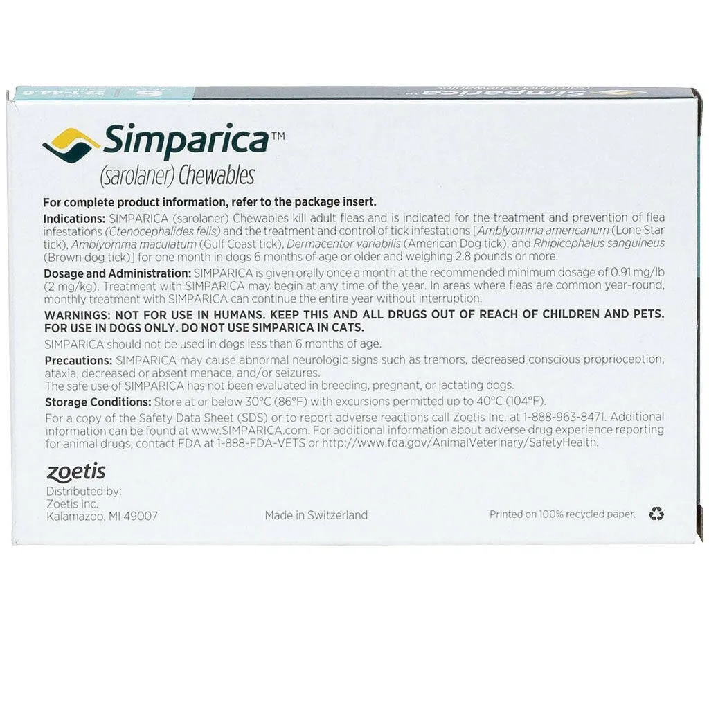 Simparica for Dogs 22.1-44 lbs