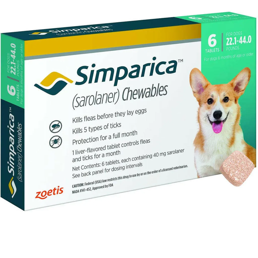 Simparica for Dogs 22.1-44 lbs